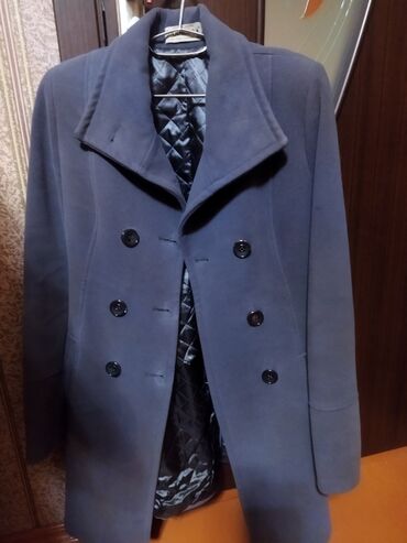 zhenskie dlinnye palto: Пальто L (EU 40), цвет - Серый