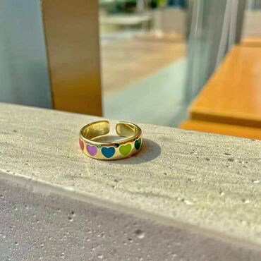 кольцо с бриллиантом бишкек: Кольцо с сердечками, с любовью, открытое кольцо, регулируемый размер