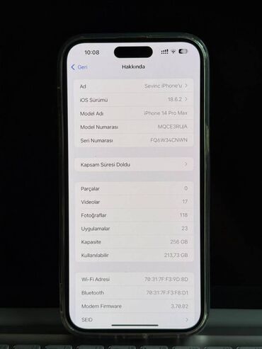 telfon soyuducu: IPhone 14 Pro Max, 256 GB, Deep Purple, Face ID