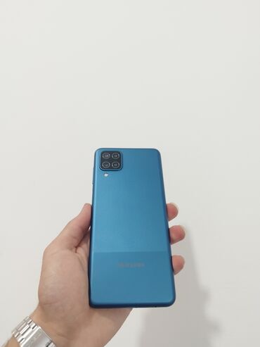 samsung б у: Samsung Galaxy A12, 128 ГБ, цвет - Синий, Кнопочный, Отпечаток пальца