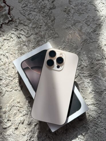 ноутбуки для программистов: IPhone 16 Pro, Колдонулган, 1 ТБ, Natural Titanium, Каптама, Кабель, Куту, 99 %