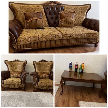 işlənmiş divan satılır: Yumsaq dest ve jurnalni masa 550₼ satilir .Unvan Neftciler