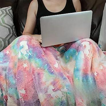 Ćebad i pokrivači: ZVONCICA UNICORN I MAGICNO DRVO SVETLECE CEBE 200X220 CM | Cene nisu — 9