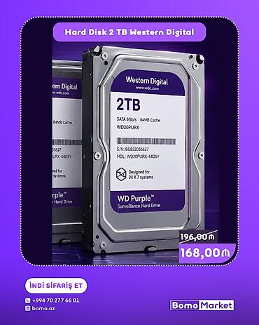 disqler: Sərt disk (HDD) Western Digital (WD), 2 TB, 3.5", Yeni — 1