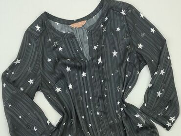 czarne bluzki z wiązaniem: Blouse, L (EU 40), condition - Perfect