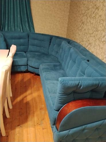 Künc divan, İşlənmiş, Açılan, Bazalı, Vеlur parça