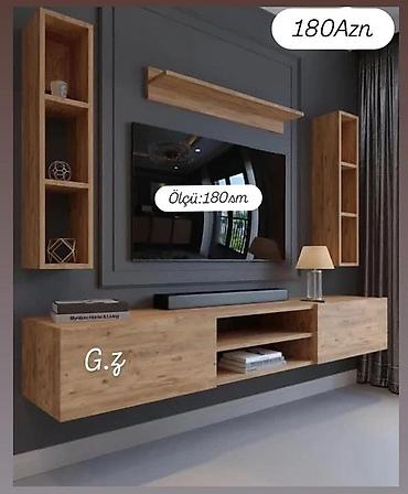ereb mebeli: Yeni, Düz TV altlığı, Polkalı, Laminat — 1