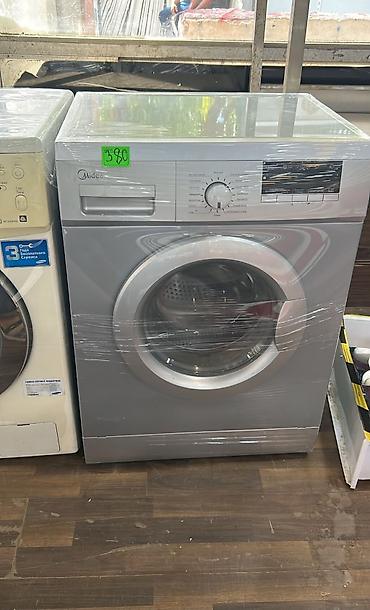 televizor led: Midea önyükləməli paltaryuyan maşın - Rəng: gümüş/boz korpus - Ön — 1