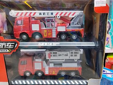 Игрушки: Набор игрушечных пожарных машин GLW (Alloy Fire Truck) - Комплект из — 2