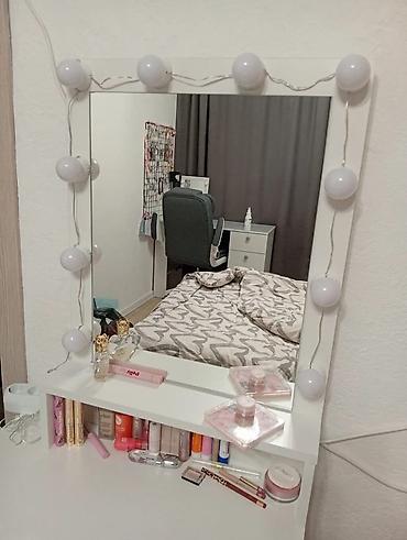 standing mirror: Туалетный столик, Новый, С зеркалом, цвет - Белый, ЛДСП — 8