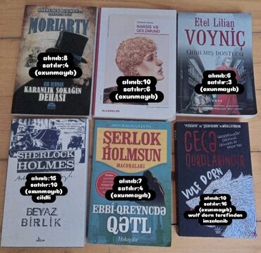 Bıçaqlar: Heçbiri oxunmayib. tertemiz ve yenidiler. gece qurdlarindir kitabi