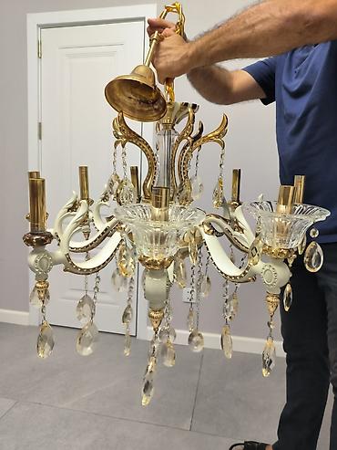 Ev üçün dekor: Çılçıraq, 8 lampa, Keramika — 3