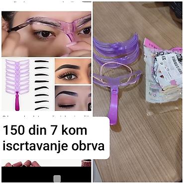 aksice: Set od 7 šablona za iscrtavanje obrva - Plastični šabloni za precizno — 1