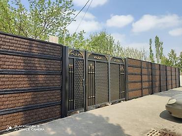 Бетонные еврозаборы: Эвро забор с установкой кепилдик жана орнотуу - Материал — 10