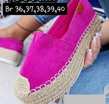 solo obuca baletanke: Prelepe zenske espadrile NOVO!

Cena 2200 din
36-40

DM — 1