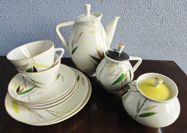 Çay dəstləri və servizlər: Çay dəsti, rəng - Ağ, Farfor, SSRİ — 8