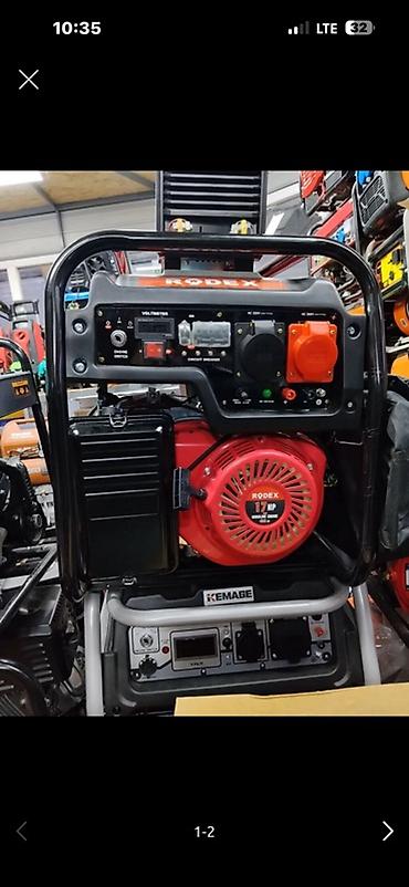 Строительное оборудование: Бензиновый генератор RODEX RDXS7000E3DA - Максимальная мощность: 7000 — 1