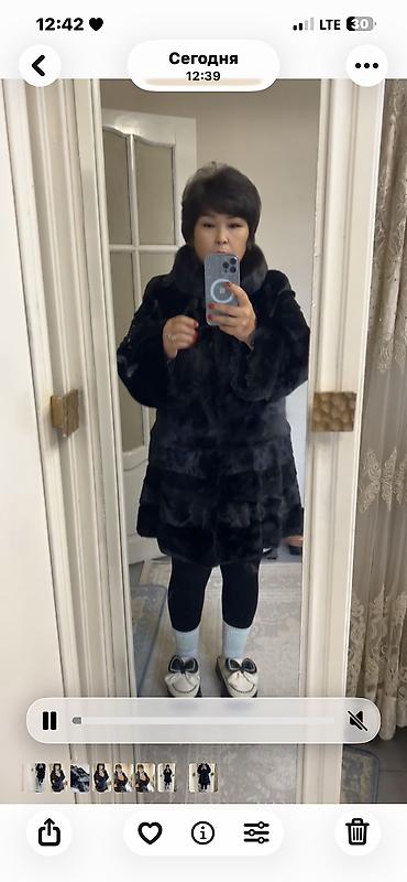 Верхняя одежда: Шуба, Норка, Короткая модель, Италия, С капюшоном, 2XL — 2