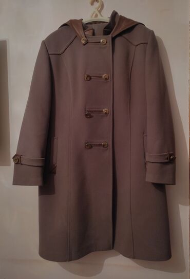 tviddən qadın paltarları: Palto 2XL (EU 44), rəng - Bej