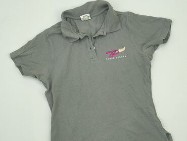 czarne t shirty z dekoltem v: Koszulka polo, S, stan - Dobry