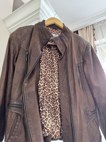 секонд хенд кожаные куртки: Кожаная куртка, Классическая модель, Натуральная кожа, L (EU 40)