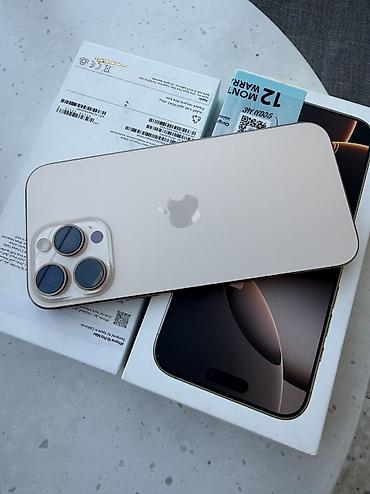goggle pixel: IPhone 16 Pro Max, Б/у, 256 ГБ, Desert Titanium, Коробка, 92 % — 1