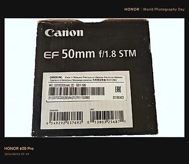 Foto və videokameralar: Canon EF 50mm f/1.8 STM obyektiv demek olarki istifade olunmayib. 550 — 4