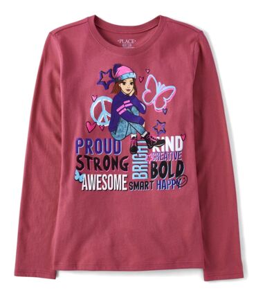 корея одежда: Детский топ, рубашка, цвет - Розовый, Новый