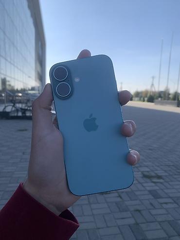 iph: IPhone 16, Б/у, 512 ГБ, Голубой, Чехол, 89 % — 1