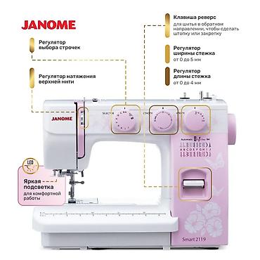 Швейные машины: Швейная машина Janome, Электромеханическая, Автомат — 5