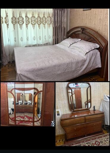 железная кровать односпальная: 2 təknəfərlik çarpayı, Dolab, İşlənmiş