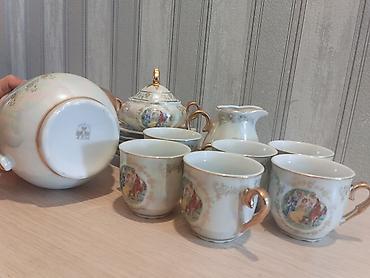 çay servisi: Çay dəsti, rəng - Ağ, Farfor, Çexiya — 2