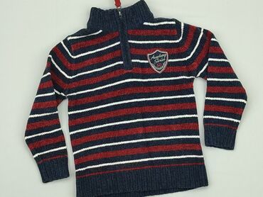 czerwony sweterek: Sweterek, 3-4 lat, 98-104 cm, stan - Bardzo dobry