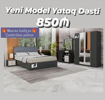 ucuz yataq desti satilir: *Yataq Dəsti 850Azn💥* ✔️Rəng seçimi var Dolab Ölçü 200x160x47 ✔️