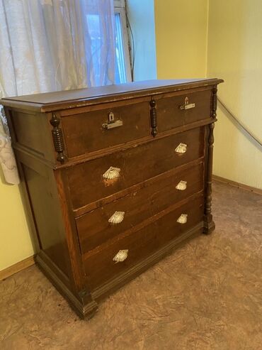 шкафчик для игрушек: Комод для одежды, Без зеркала, Дерево, цвет - Коричневый