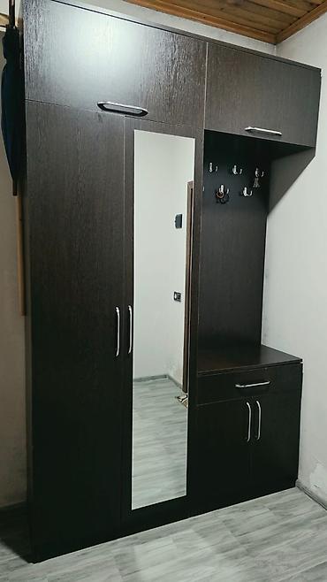 ucuz dolab: Dəhliz üçün çoxfunksiyalı shkaf-garderob dəsti - Rəng: tünd qəhvəyi — 1