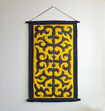Другой текстиль: Стёганое шелковое панно с традиционным Кыргызским орнаментом — — 10