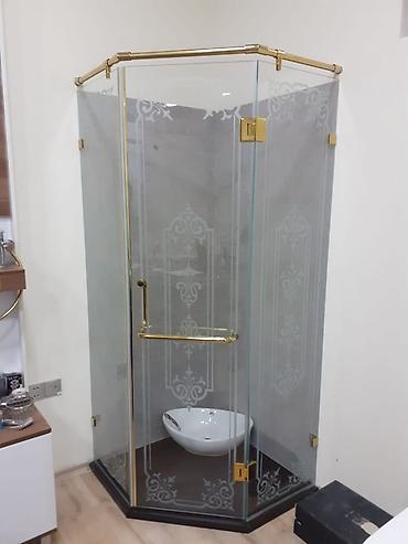 Duş kabinaları, arakəsmələr: Yeni Üstü açıq kabina, Düzbucaqlı, Ödənişli çatdırılma — 10