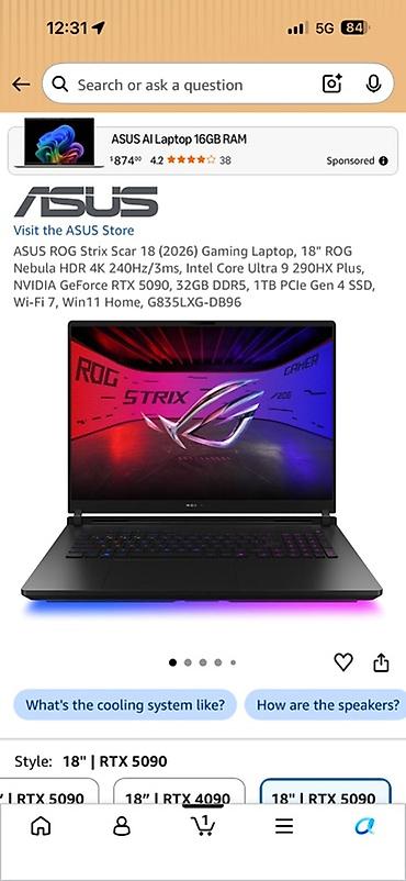 microsoft surface laptop studio: ASUS ROG Strix Scar 18 (2026) — мощный игровой ноутбук с 18-дюймовым — 1