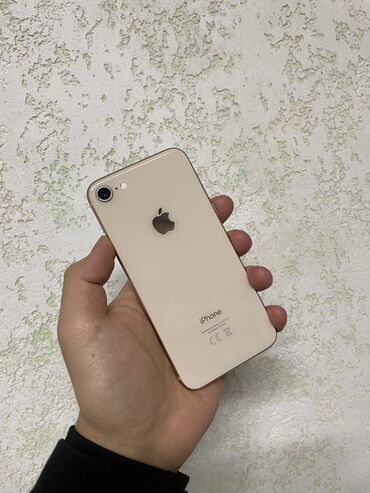айфон 6 нарын: IPhone 8, Колдонулган, 64 ГБ, Rose Gold, Каптама, Кабель, 100 %