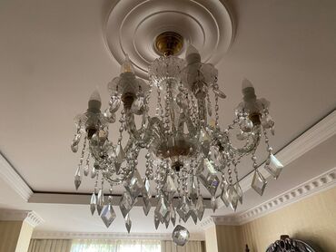 İşıqlandırma: Çılçıraq, 5 lampa, Xrustal