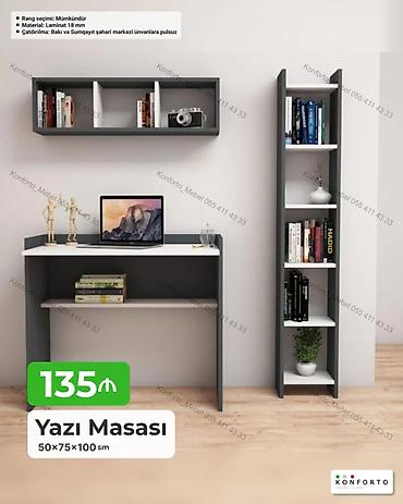 ofis masa: Düz masa, Stulsuz, Polkalı, Siyirməsiz, Sadə laminat — 1