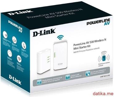 mini wi fi: D-Link Powerline AV500 Wireless N Mini Starter Kit (DHP-W311AV)
