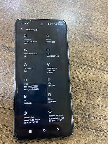 tecno slim: Tecno Spark Go 2024, 128 GB, İki sim kartlı — 2