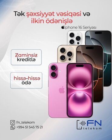 telefon qiymeti: IPhone 16, 128 GB