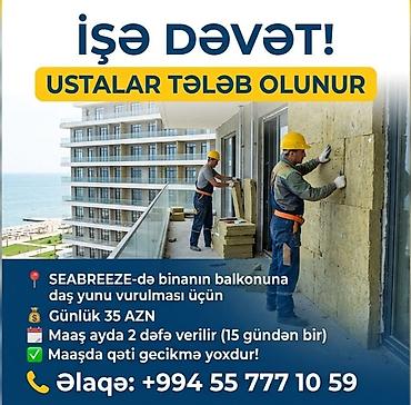 sumqayit ayiq surucu: Eabreezede binanın balkonuna daş yunu vurmağa fəhlə lazımdı gündəlik — 1
