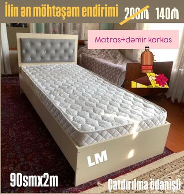 Mətbəx mebeli: ⚠️Tək çarpayı*👑 _*SİFARİŞLƏ VƏ YENİ*_ Qiymət : 140₼