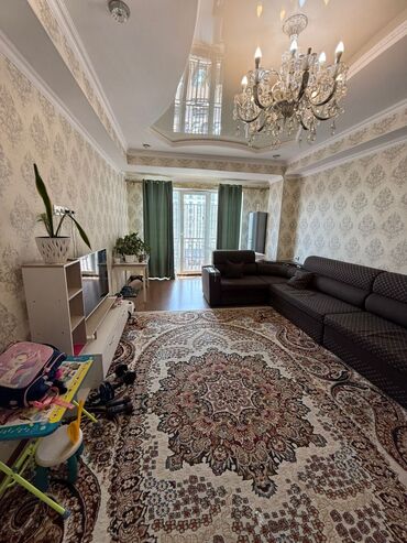 квартира берилет 8 мкр: 3 бөлмө, 85 кв. м, Элитка, 8 кабат, Евроремонт