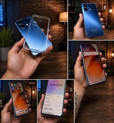note 14: Redmi, Redmi Note 13, Б/у, 128 ГБ, цвет - Голубой, 1 SIM, 2 SIM — 1