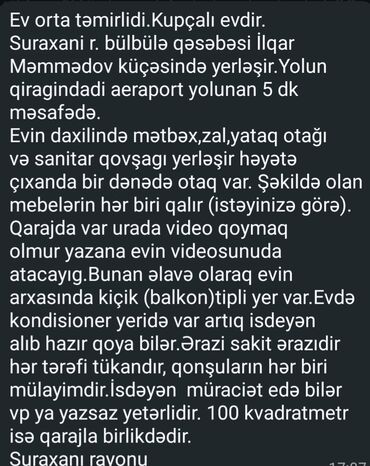Həyət evləri və villaların satışı: Satılır/icarəyə verilir: həyət evi və ayrıca qaraj/ustaxana sahəsi — 11